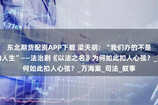 东北期货配资APP下载 梁天明：“我们办的不是案子，而是别人的人生”——法治剧《以法之名》为何如此扣人心弦？_万海案_司法_叙事