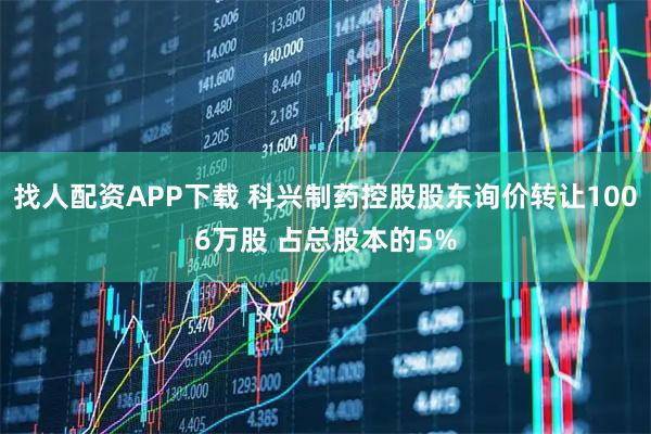 找人配资APP下载 科兴制药控股股东询价转让1006万股 占总股本的5%